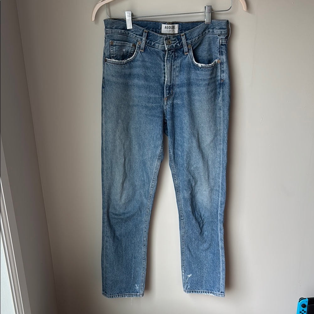AGOLDE Straight Leg Blue Jeans